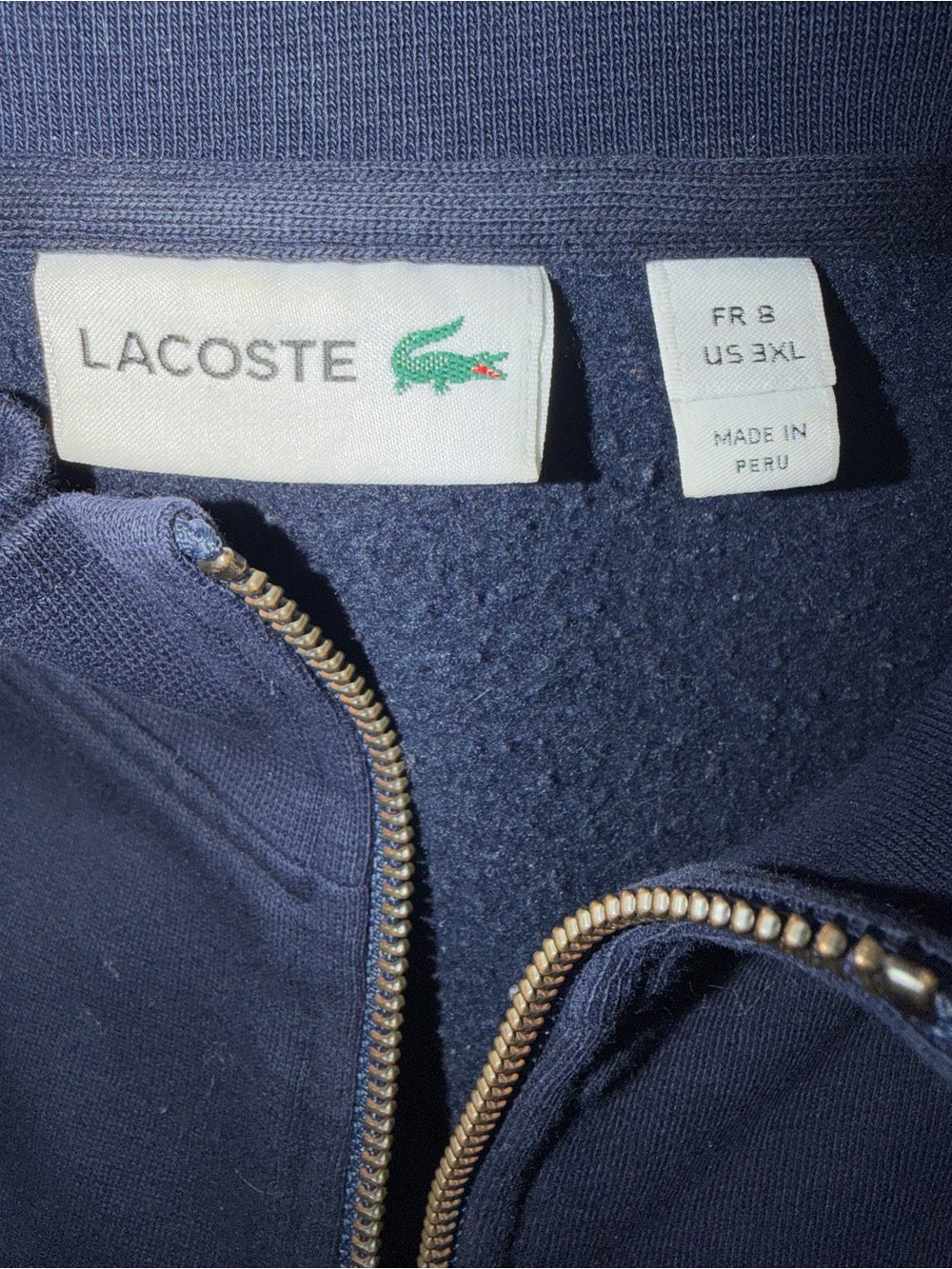 Lacoste Men’s Quarter-Zip Colorblock Pullover Sweatshirt - 2XL-3XL - Picture 6 of 8